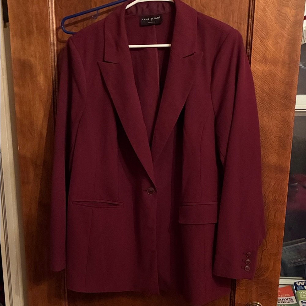 Lane Bryant Women's Burgundy Blazer
